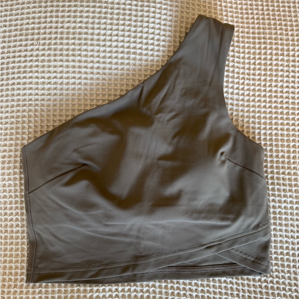 Lululemon Athletica Olive One Shoulder Tank Bra Top